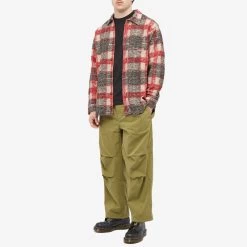 Stussy Plaid Knit Shirt -Stussy Apparel 13 12 2022 JA 1110269 REDD m9 1