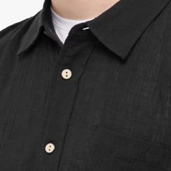 Stussy Wrinkly Cotton Gauze Shirt 9 Stussy Wrinkly Cotton Gauze Shirt -Stussy Apparel 18 03 2022 LL 1110222 BLAC 5 1