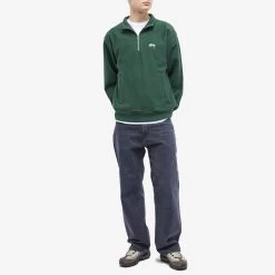 Stussy Stock Logo Quarter Zip -Stussy Apparel 24 01 2023 ll 118470 fore m4