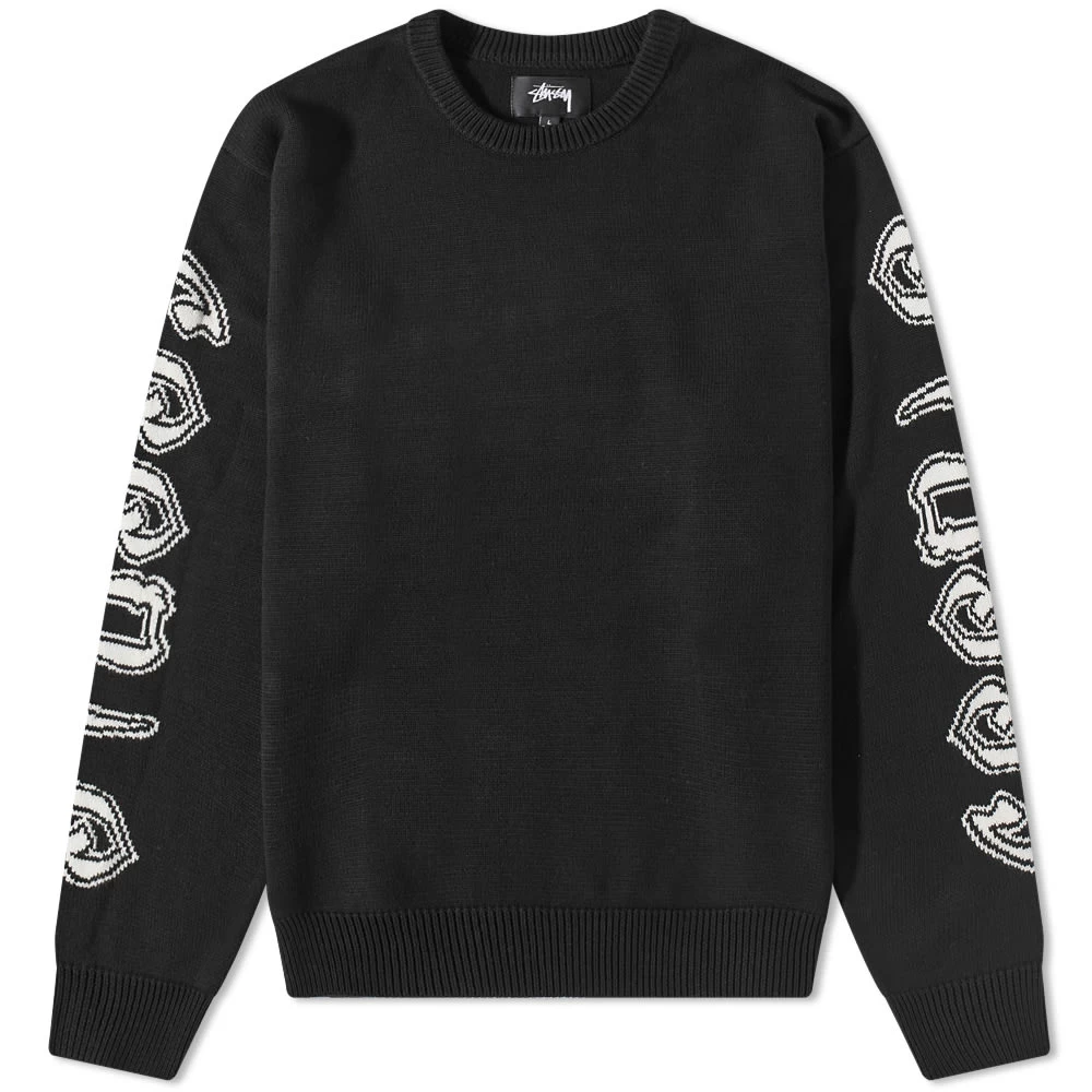 Stussy Sleeve Logo Crew Sweat 1 Stussy Sleeve Logo Crew Sweat