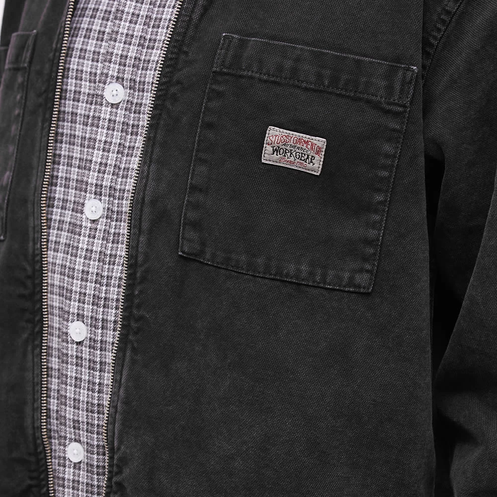 Stussy Washed Canvas Zip Shirt 5 Stussy Washed Canvas Zip Shirt - Image 5