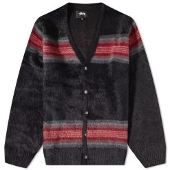 Stussy Stripe Shaggy Cardigan