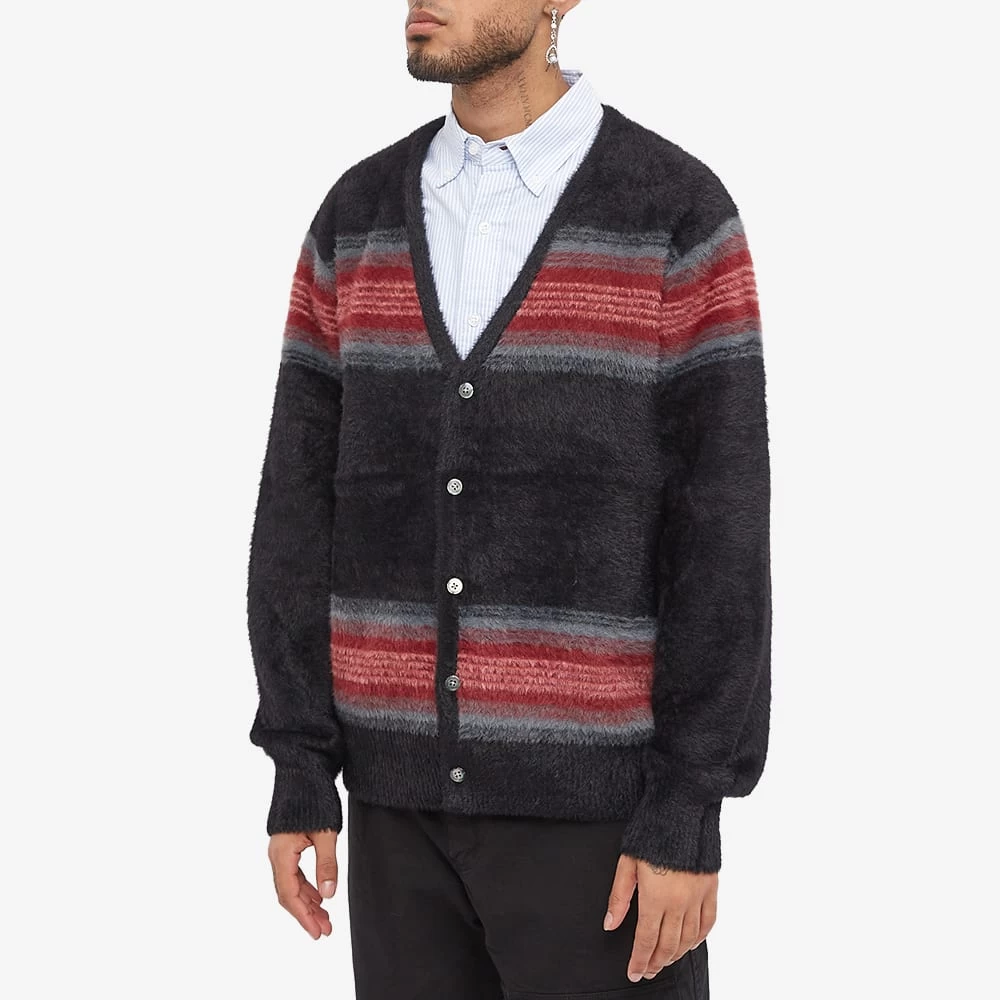 Stussy Stripe Shaggy Cardigan 2 Stussy Stripe Shaggy Cardigan - Image 2