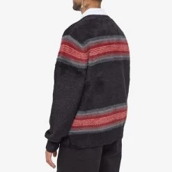 Stussy Stripe Shaggy Cardigan 7 Stussy Stripe Shaggy Cardigan -Stussy Apparel 30 09 2022 ec 117137 blac 8 1