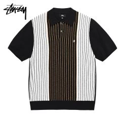 STUSSY | Unisex Street Style Logo Skater Style Knitted Polo Shirts