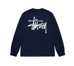 STUSSY | Unisex Street Style U-Neck Long Sleeves Plain Cotton -Stussy Apparel org 1122