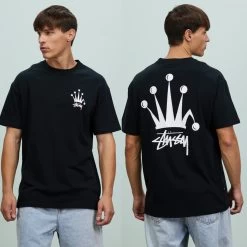 STUSSY | Crew Neck Street Style Cotton Short Sleeves Logo