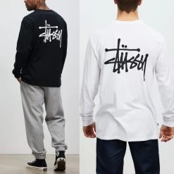 STUSSY | Crew Neck Street Style Long Sleeves Cotton