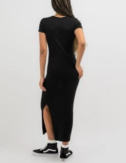STUSSY | Maxi Street Style Long Short Sleeves Logo Dresses -Stussy Apparel org 140