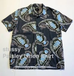 STUSSY | Paisley Street Style Short Sleeves Skater Style Shirts