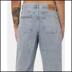 STUSSY | Unisex Denim Street Style Plain Cotton Logo Skater Style -Stussy Apparel org 1551