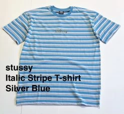 STUSSY | Stripes Street Style Short Sleeves Logo Skater Style