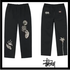 STUSSY | Unisex Street Style Logo Skater Style Bottoms