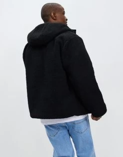 STUSSY | Short Nylon Street Style Shearling Logo Parkas -Stussy Apparel org 1833