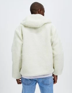 STUSSY | Short Nylon Street Style Shearling Logo Parkas -Stussy Apparel org 1841