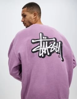 STUSSY | Crew Neck Pullovers Street Style Long Sleeves Cotton -Stussy Apparel org 1874