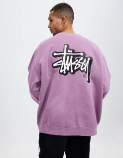 STUSSY | Crew Neck Pullovers Street Style Long Sleeves Cotton -Stussy Apparel org 1875