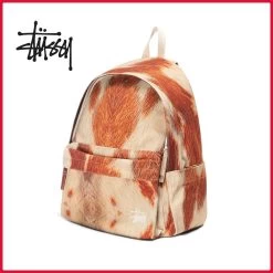 STUSSY | Unisex Canvas Street Style A4 Logo Backpacks