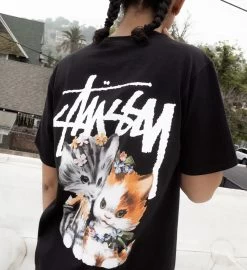 STUSSY | Unisex Street Style Cotton Short Sleeves Logo Skater Style -Stussy Apparel org 1917