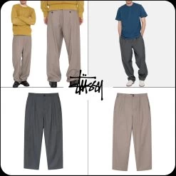 STUSSY | [STUSSY]★STRIPED VOLUME PLEATED TROUSER