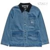 STUSSY | Denim Street Style Plain Logo Skater Style Jackets