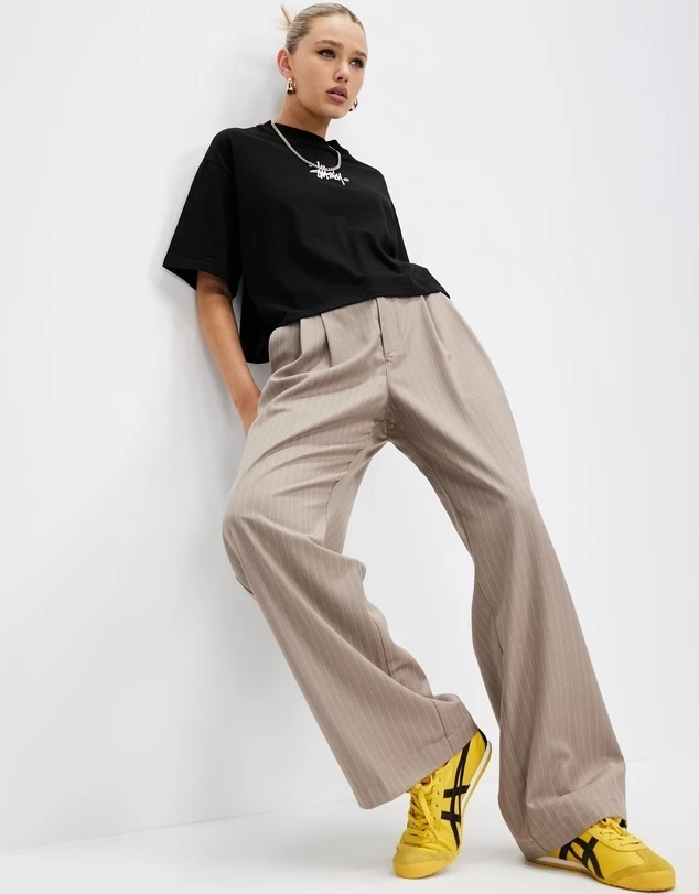 STUSSY | Stripes Casual Style Street Style Plain Long Wide Leg 6 STUSSY | Stripes Casual Style Street Style Plain Long Wide Leg - Image 6