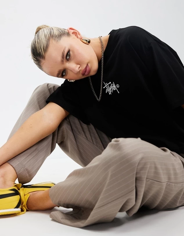 STUSSY | Stripes Casual Style Street Style Plain Long Wide Leg 7 STUSSY | Stripes Casual Style Street Style Plain Long Wide Leg - Image 7