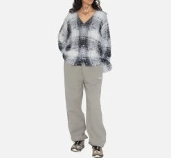 STUSSY | Button-down Glen Patterns Unisex Nylon Street Style Logo -Stussy Apparel org 2105