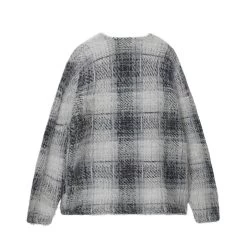 STUSSY | Button-down Glen Patterns Unisex Nylon Street Style Logo -Stussy Apparel org 2110