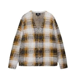 STUSSY | Button-down Glen Patterns Unisex Nylon Street Style Logo -Stussy Apparel org 2113