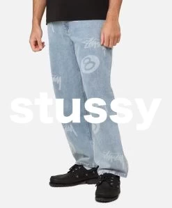 STUSSY | Denim Street Style Logo Jeans