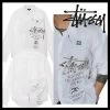 STUSSY | Unisex Street Style Logo Skater Style Shirts