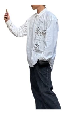 STUSSY | Unisex Street Style Logo Skater Style Shirts -Stussy Apparel org 2343