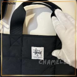 STUSSY | Unisex 2WAY Plain Logo Totes -Stussy Apparel org 2379