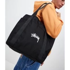 STUSSY | Canvas A4 Plain Logo Totes -Stussy Apparel org 2460