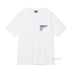 STUSSY | Logo Skater Style Crew Neck Unisex Cotton Short Sleeves -Stussy Apparel org 2562