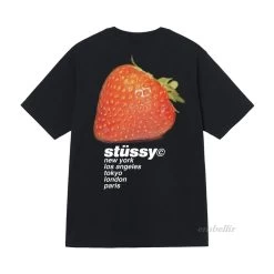 STUSSY | Logo Skater Style Crew Neck Unisex Cotton Short Sleeves -Stussy Apparel org 2563