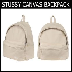 STUSSY | Unisex Canvas Street Style Logo Backpacks