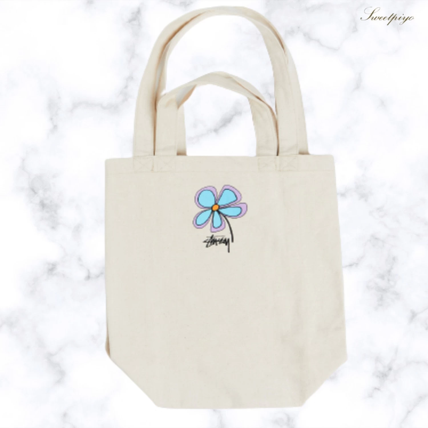 STUSSY | Flower Patterns Unisex Street Style Plain Logo Totes 9 STUSSY | Flower Patterns Unisex Street Style Plain Logo Totes - Image 9