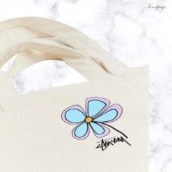 STUSSY | Flower Patterns Unisex Street Style Plain Logo Totes 25 STUSSY | Flower Patterns Unisex Street Style Plain Logo Totes -Stussy Apparel org 2776