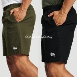STUSSY | Street Style Plain Cotton Logo Shorts
