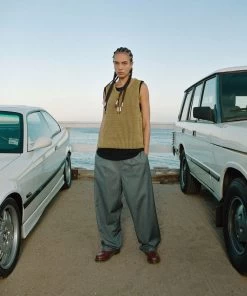 STUSSY | Unisex Street Style Collaboration Skater Style Slacks Pants