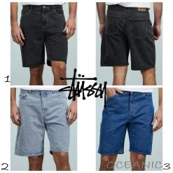 STUSSY | Plain Logo Skater Style Shorts