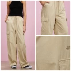 STUSSY | Street Style Plain Cotton Logo Skater Style Pants -Stussy Apparel org 31
