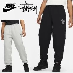 STUSSY | Unisex Street Style Collaboration Logo Skater Style Bottoms