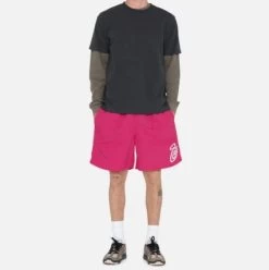 STUSSY | Unisex Nylon Street Style Plain Logo Shorts -Stussy Apparel org 3243