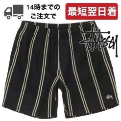 STUSSY | Stripes Unisex Linen Street Style Cotton Logo Skater Style