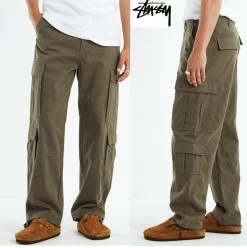 STUSSY | Street Style Plain Cotton Cargo Pants