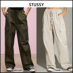 STUSSY | Street Style Cotton Logo Skater Style Pants