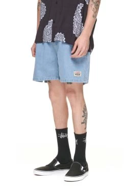 STUSSY | Unisex Denim Street Style Logo Skater Style Shorts -Stussy Apparel org 3503